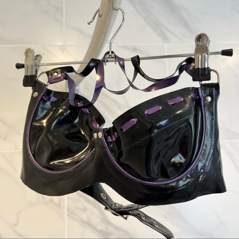 Demask Latex Bra Bikini Top